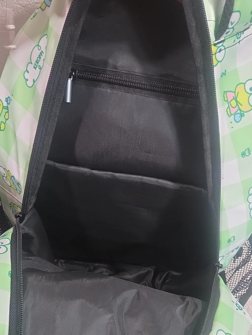 Green Kids Backpack - Cute Frog Print